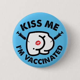 kyssa mig om jag vaccinerade rolig stumvaccinering knapp
