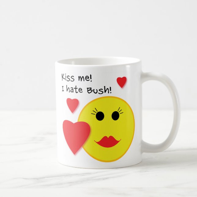 Kyssa mig som jag hatar den Bush kaffemuggen Kaffemugg (Höger)