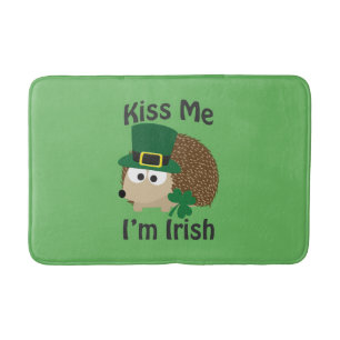 Kyssa mig st patricks dayigelkotten för irländar badrumsmatta