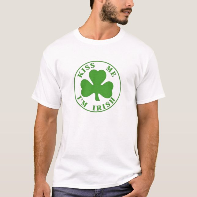 Kyssa mig T-tröja för irländare Im Tee Shirt (Framsida)