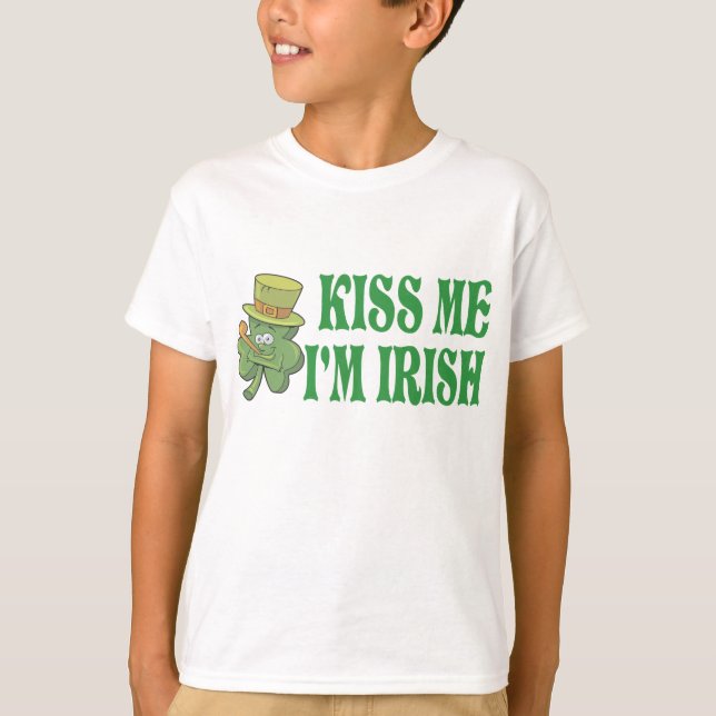 Kyssa mig tshirten för I-förmiddagirländare Tee Shirt (Framsida)