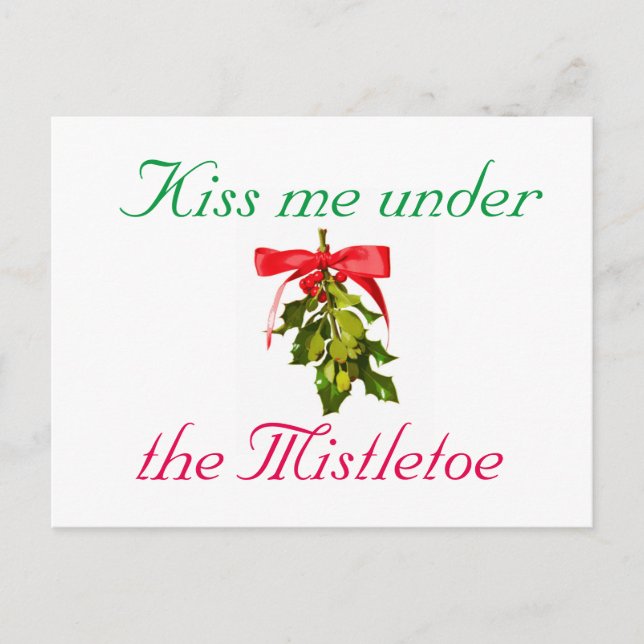 kyssa mig under mistletoe Thunder_Cove Helg Vykort (Framsida)