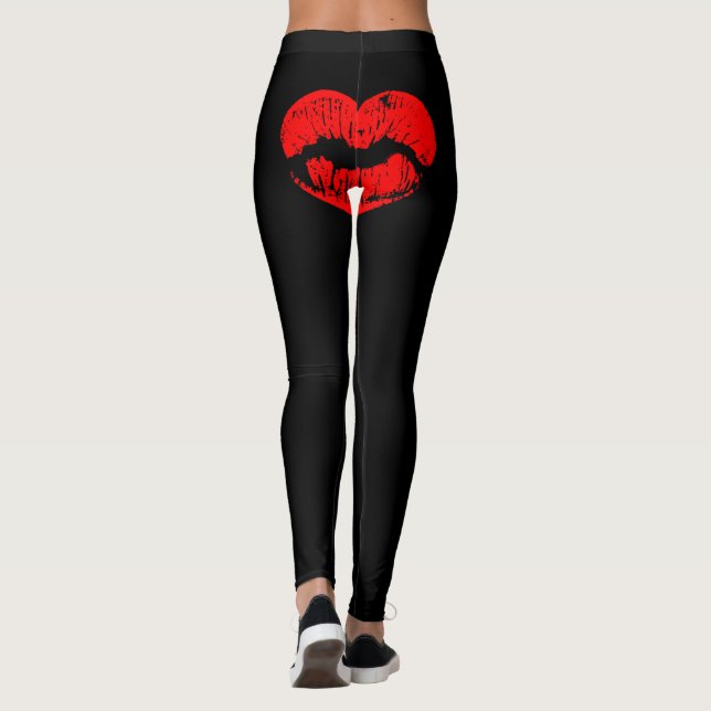 Kyssa min ändadamasker leggings (Baksida)
