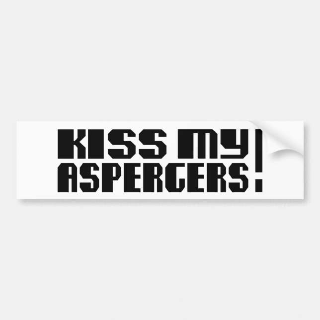 Kyssa min Aspergers! (AutismAwarness månad) Bildekal (Framsidan)