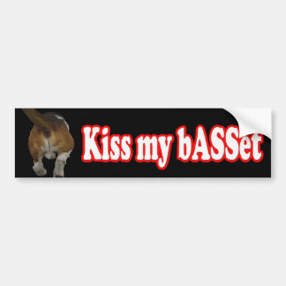 Kyssa min bASSet Bildekal