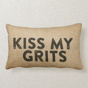 Kyssa min grusBurlap Lumbarkudde