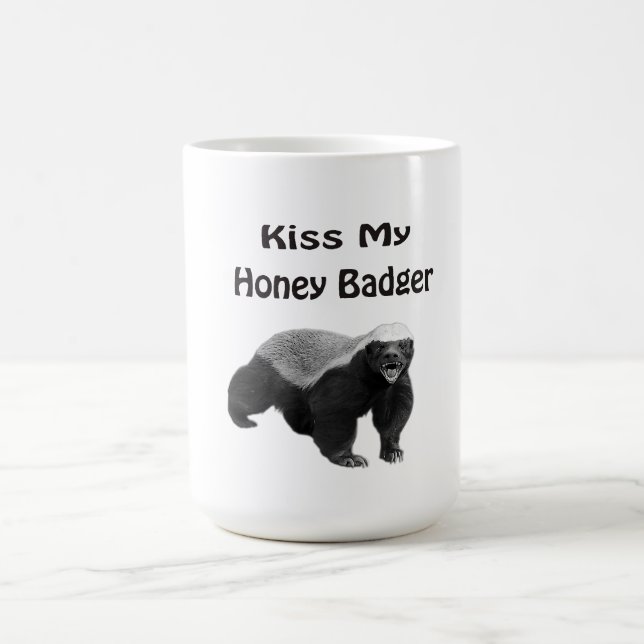 kyssa min honey badger kaffemugg (Center)