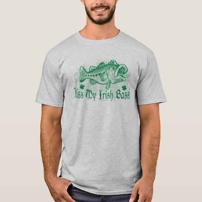 Kyssa min irländska bas t shirt (Framsida)
