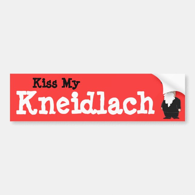 Kyssa min Kneidlach ("Matza klumpa ihop sig"), Bildekal (Framsidan)