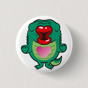 kyssande alligator knapp