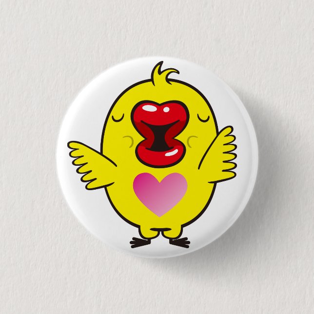 kyssande chick knapp (Framsida)