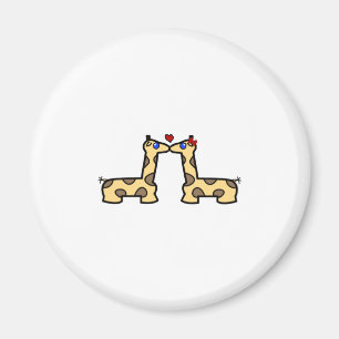 Kyssande giraffmagnet magnet