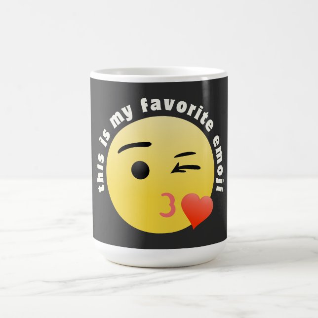 Kyssande hjärta Emoji Kaffemugg (Center)