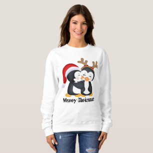 Kyssande julhelgdagpingvin tillfogar meddelandet t shirt