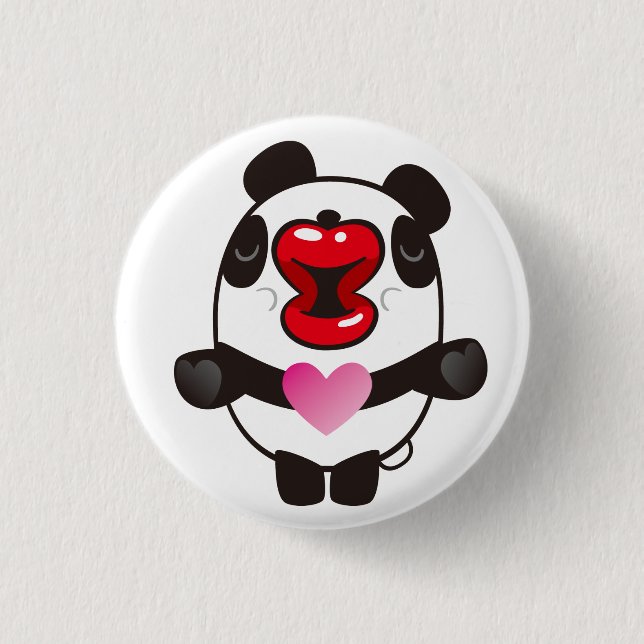 kyssande panda knapp (Framsida)