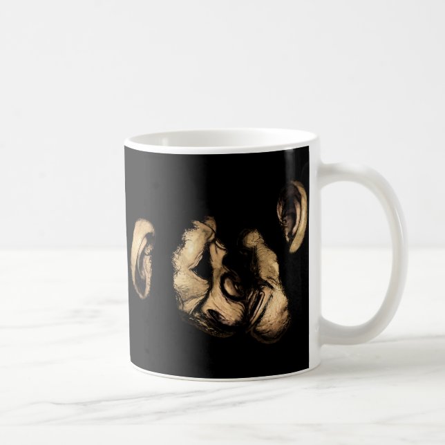 kyssande schimpans kaffemugg (Höger)