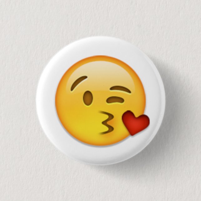 Kyssansikte Emoji Knapp (Framsida)