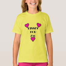 Kyssar för 25 cent - Grundläggande t-shirt för fli