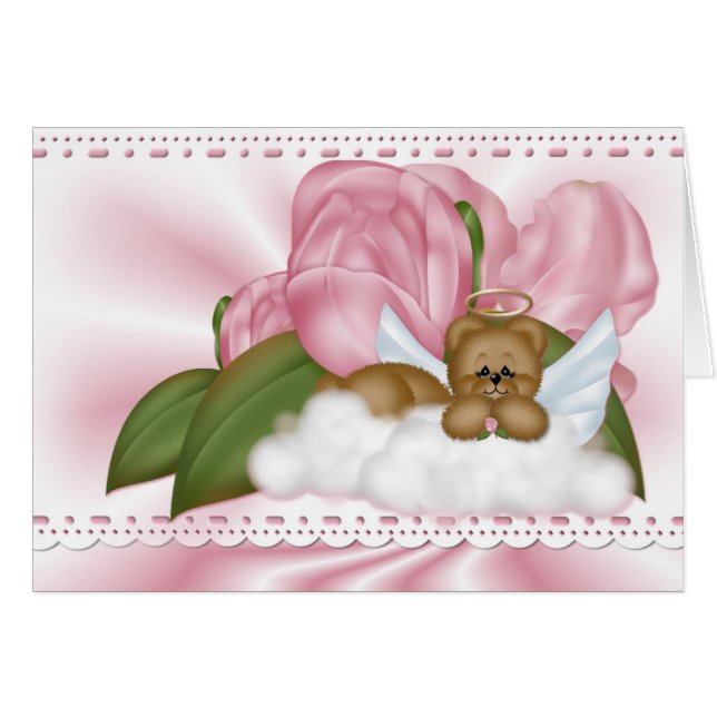 Kyssar för omfamningCreek® ängel Hälsningskort (Framsidan Horizontal)