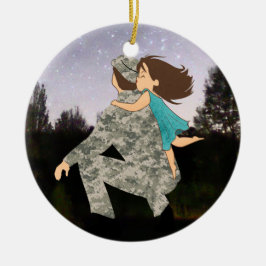 Kyssar för pappajulprydnad julgransprydnad keramik