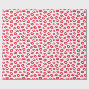 Kyssar Läppar Sassy Rosa och Röd Presentpapper