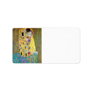 Kyssen 2 av Gustav Klimt Adressetikett