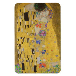 Kyssen, Art Nouveau Oljemålning, Gustav Klimt Magnet