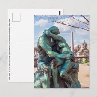 Kyssen av Auguste Rodin vid Tuilerierna, Paris Vykort