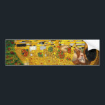Kyssen av Gustav Klimt Bildekal<br><div class="desc">Kyssen,  oljan och bladguldet på kanfas,  1907-1908. Österreichische Galerie Belvedere,  Wien, </div>