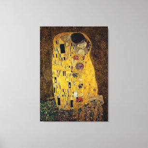 Kyssen av Gustav Klimt Canvastryck