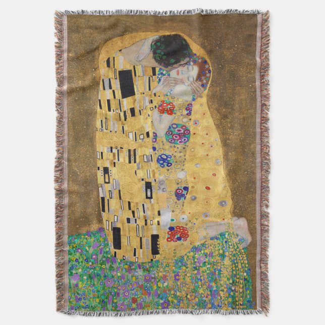 Kyssen av Gustav Klimt Filt (Framsidan Vertikal)