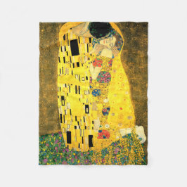 Kyssen av Gustav Klimt Fleecefilt