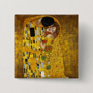 Kyssen av Gustav Klimt Knapp