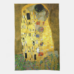 Kyssen av Gustav Klimt Kökshandduk