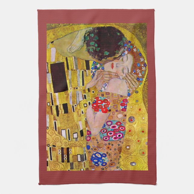 Kyssen av Gustav Klimt Kökshandduk (Vertikal)