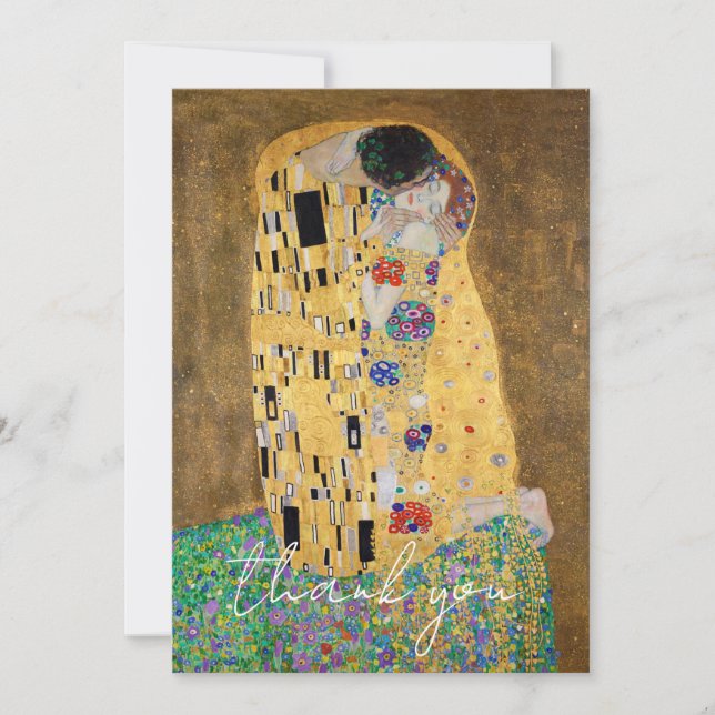 Kyssen av Gustav Klimt Tack Kort (Framsida)