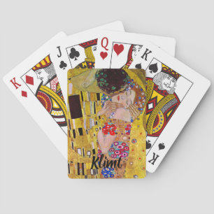 Kyssen av Gustav Klimt, Vintage Art Nouveau Casinokort