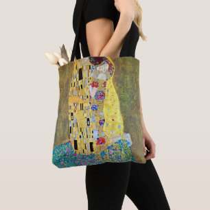 Kyssen av Gustav Klimt, Vintage Art Nouveau Tygkasse