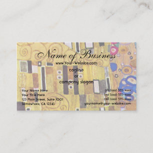 Kyssen av Klimt, Art Nouveau Guldmönsterdesign Visitkort