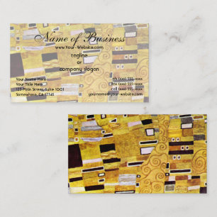 Kyssen av Klimt, Art Nouveau Guldmönsterdesign Visitkort