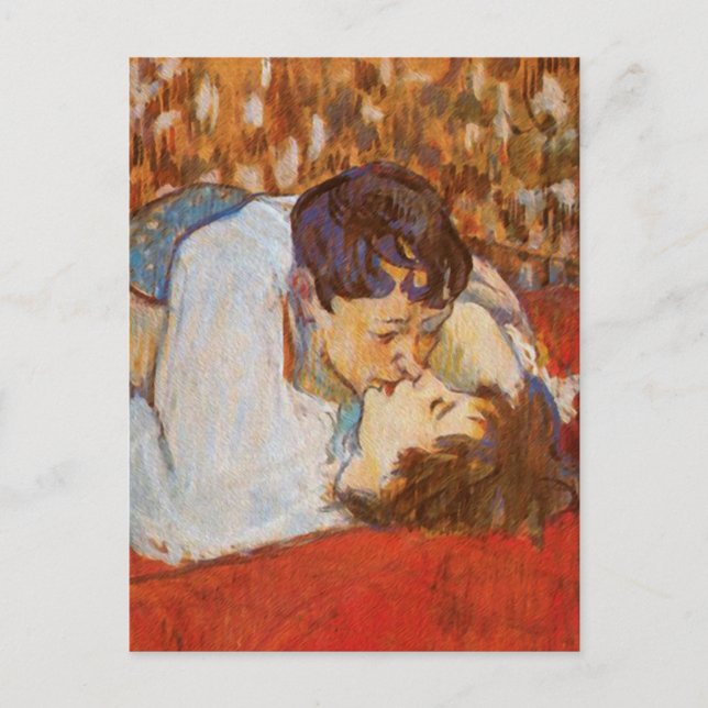 Kyssen av Toulouse-Lautrec Vykort (Framsida)
