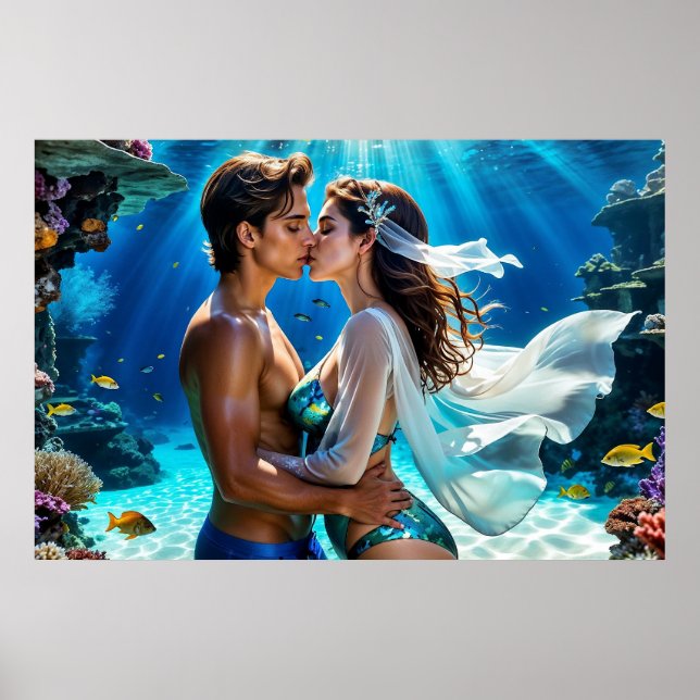 Kyssen från de undersjöälskande poster (Framsidan)