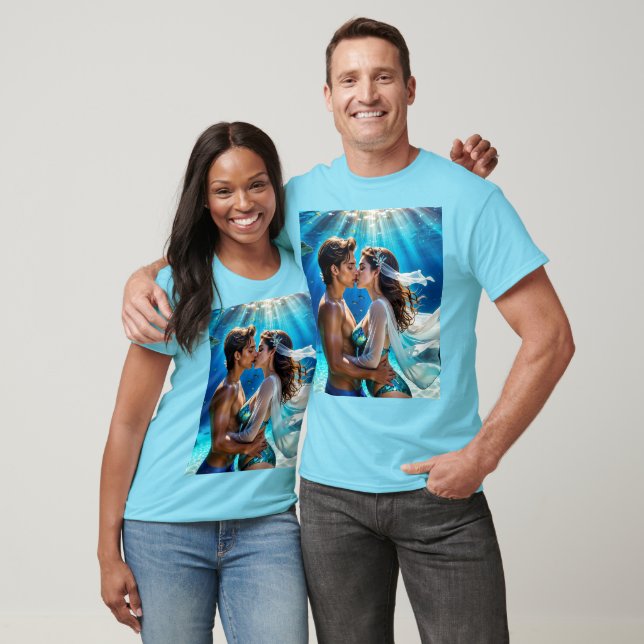 Kyssen från de undersjöälskande t shirt (Unisex)