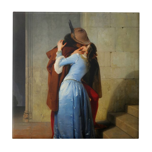 Kyssen Francesco Hayez Kakelplatta (Framsidan)