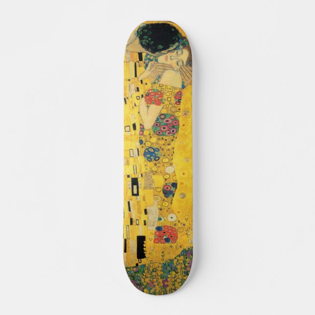 Kyssen - Gustav Klimt Skateboard Bräda 19,5 Cm (Framsida)