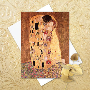 Kyssen Målning Gustav Klimt Kort