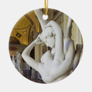 Kyssen mellan Cupid och Psyche, av Antonio Canova Julgransprydnad Keramik