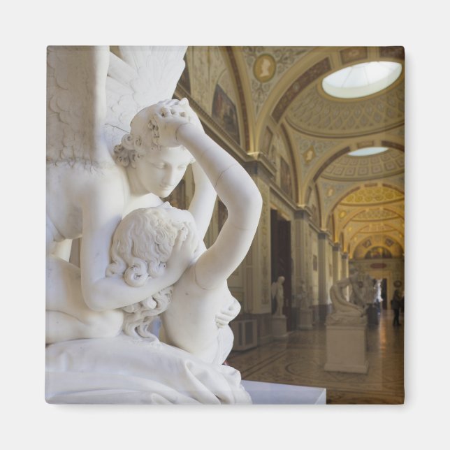 Kyssen mellan Cupid och Psyche, av Antonio Canova Magnet (Framsidan)