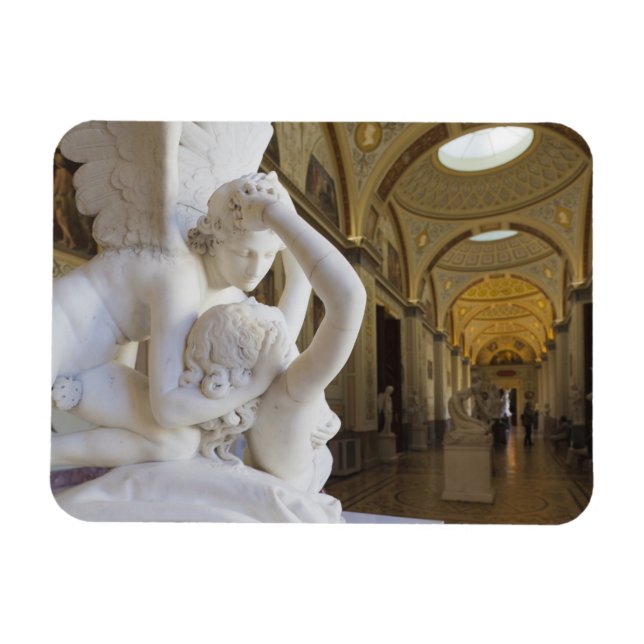 Kyssen mellan Cupid och Psyche, av Antonio Canova Magnet (Horisontell)