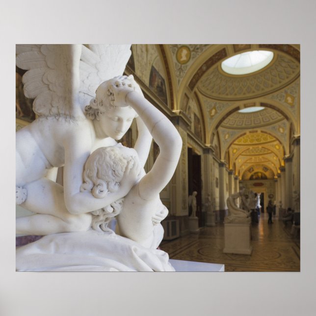 Kyssen mellan Cupid och Psyche, av Antonio Canova Poster (Framsidan)